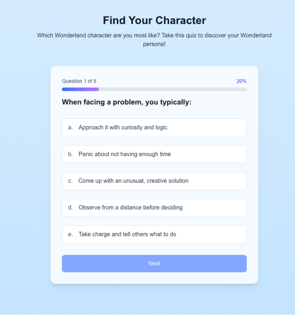 Quiz demo screenshot
